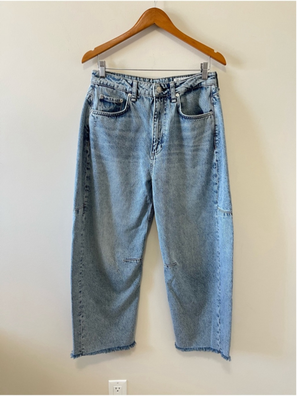 Rag and Bone Charlie Panelled Frayed Jeans Size 27 - Picture 7 of 15